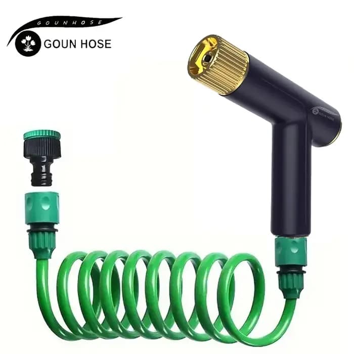 Tuyau d'arrosage de jardin avec pistolet à eau multifonctionnel pour lavage de voiture