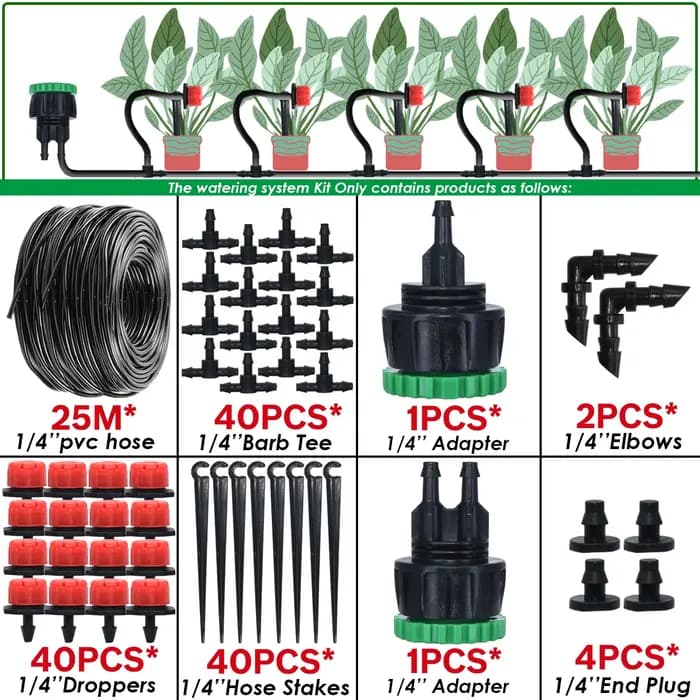 Kit d'arrosage automatique de jardin 5-50m