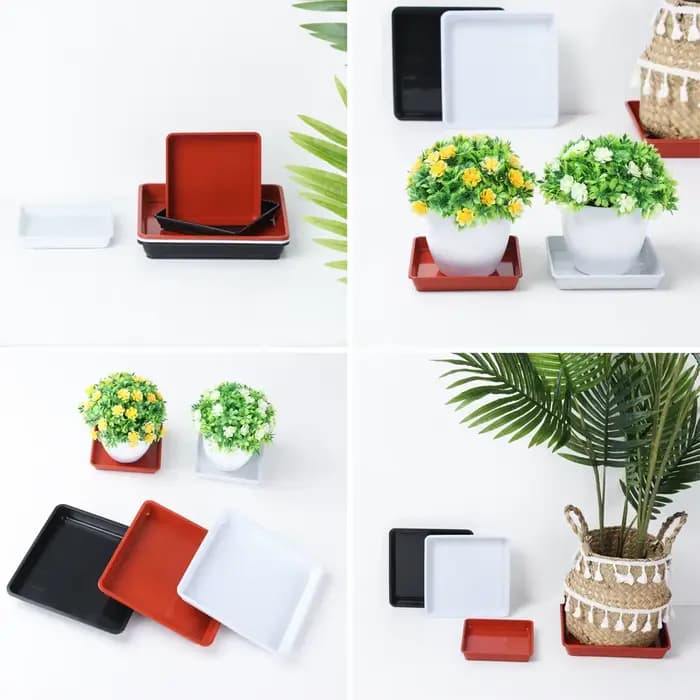 Plateaux d'égouttement en plastique rapide, plantes carrées durables, pot de fleur de base, fournitu