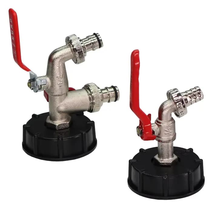Connecteur de robinet de réservoir IBC à filetage grossier S60 x 16mm 1/2 ''3/4'', adaptateur de cou