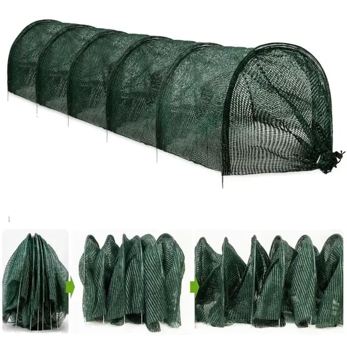 Tunnel de jardin pliable en maille Durable