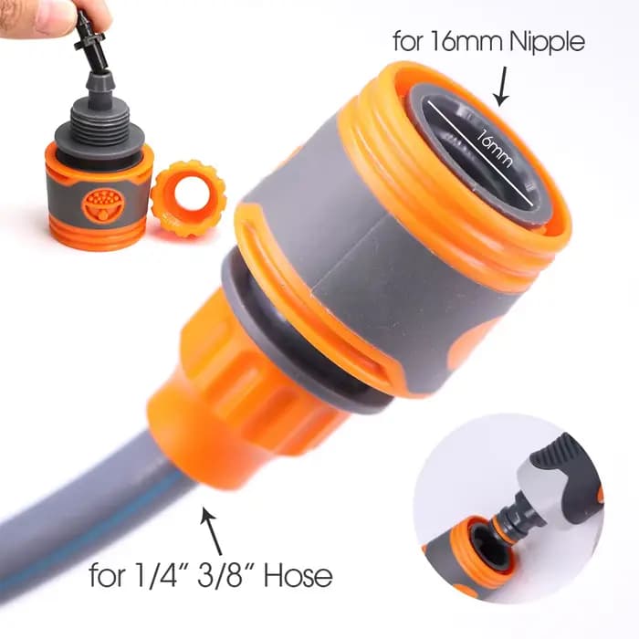 Connecteur rapide pour tuyau d'arrosage, coupleur de tuyau de 1/2 3/4 pouces, connecteur d'arrêt d'e