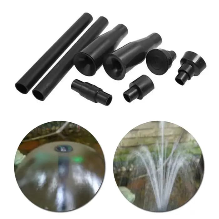 Tête de buse en plastique multifonctionnelle pour fontaine d'étangs de jardin, 8 pièces, 4 buses dif