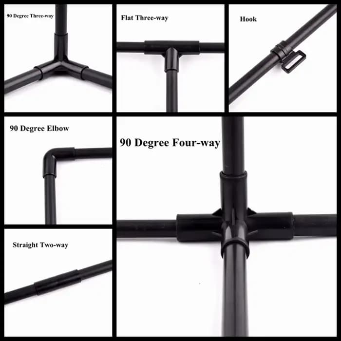 Connecteur d'Eau de Jardin en PVC, Raccords Coudé Droit, Tente, Garde-Robe, macro, Joint de Support