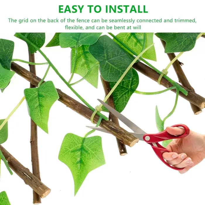 1 ~ 6 pièces nouveau treillis extensible de criblage de jardin 40cm feuille artificielle clôture de