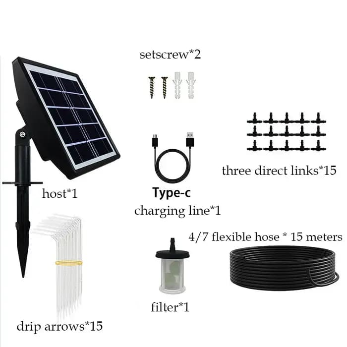 Kit de système d'irrigation goutte à goutte automatique solaire