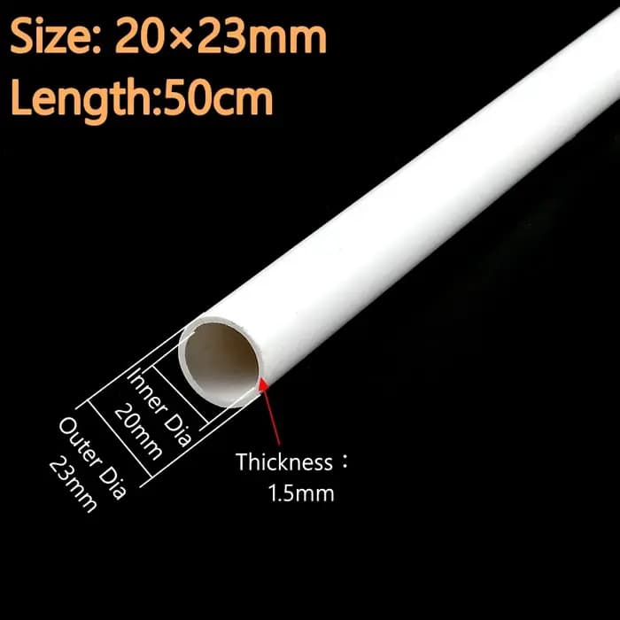 3 ~ 8 pièces longueur 50cm diamètre extérieur 5 ~ 24mm PVC tuyau blanc jardin Irrigation arrosage raccords Aquarium rése