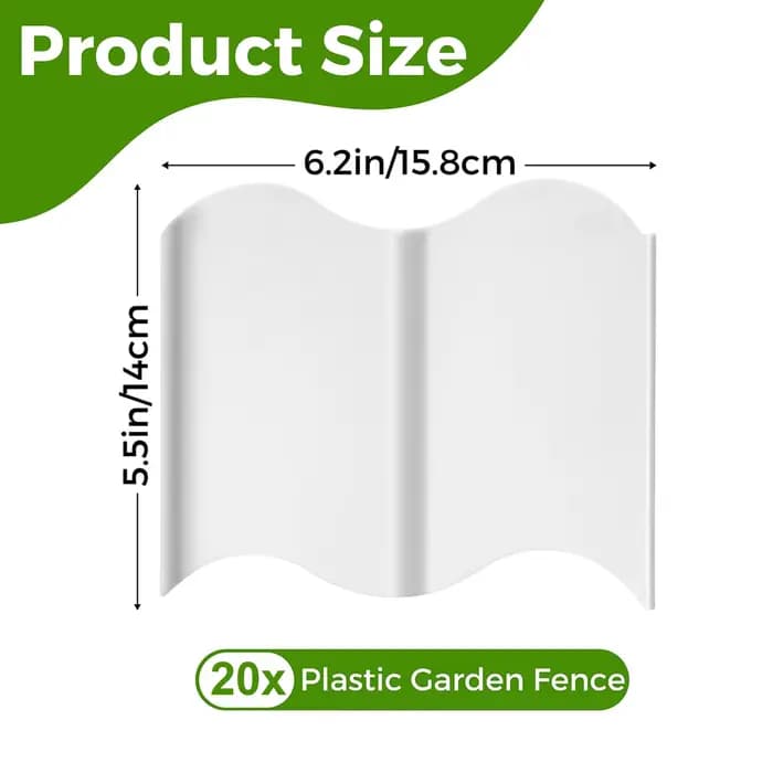 Barrière de jardin fixe 15x14cm, bordure de jardin en plastique, bordure de paysage, Kit de bord de