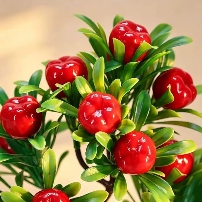 Arbre fruitier artificiel, bonsaï de simulation, petites plantes en pot, décoration de jardin, table, maison, chambre, ornements de plantes artificielles