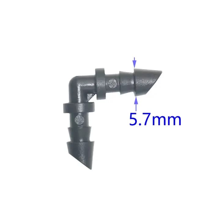 Connecteur d'eau de jardin, 50 pièces, 1/4 ''1/8'' 6mm, bouchon d'extrémité coudée, barbe droite pou