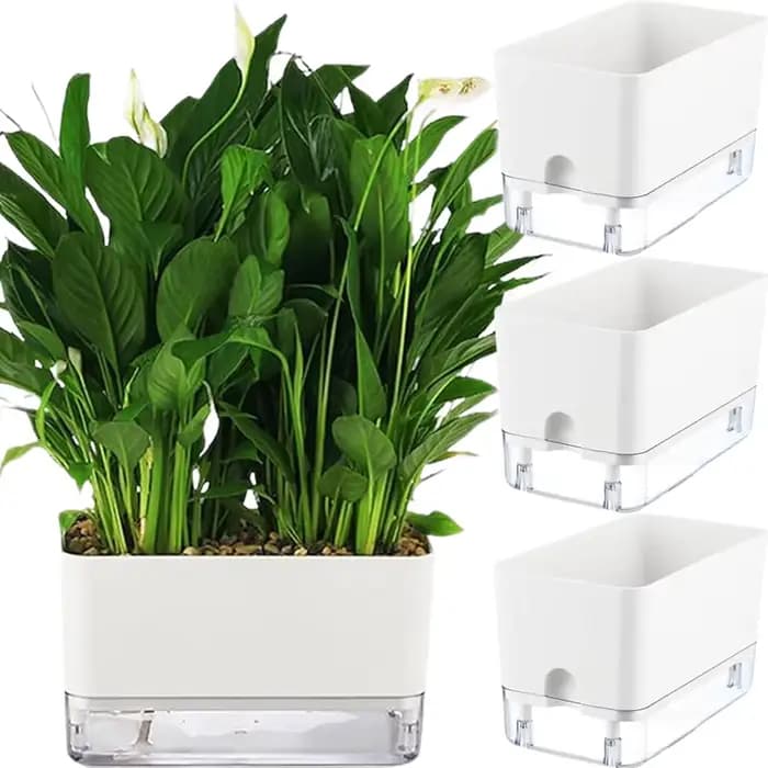 Pots de fleurs auto-arrosants S/M/L avec trou de drainage