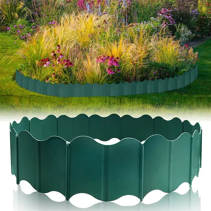 Barrière de jardin fixe 15x14cm, bordure de jardin en plastique, bordure de paysage, Kit de bord de