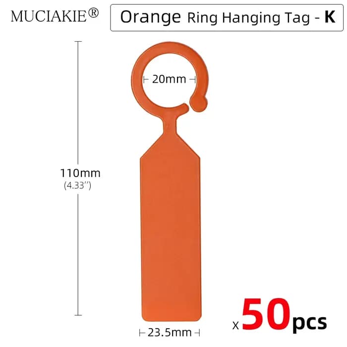 Étiquettes suspendues en plastique avec anneau de 10 couleurs