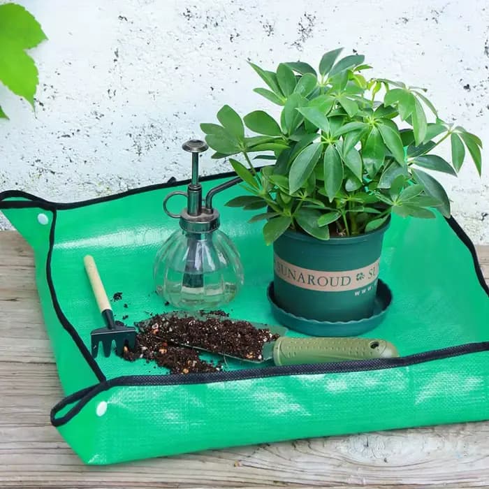 Tapis de jardinage pour le changement de terreau