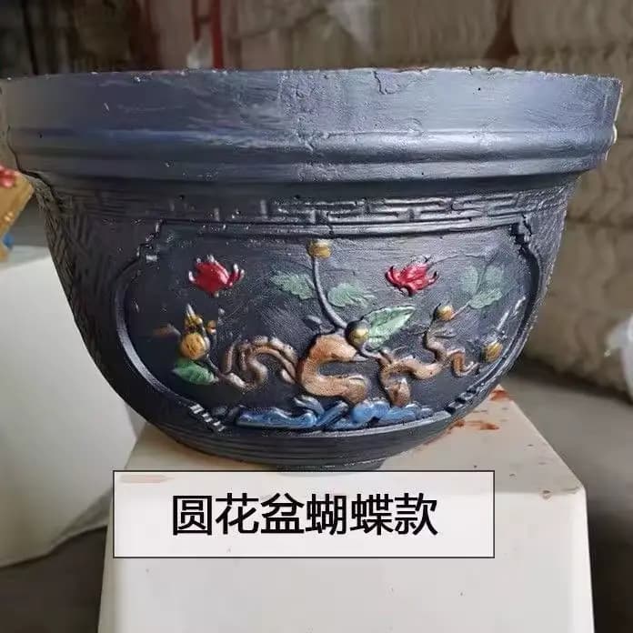 Moule en plastique pour pot de fleurs rond en ciment de 40 cm de diamètre