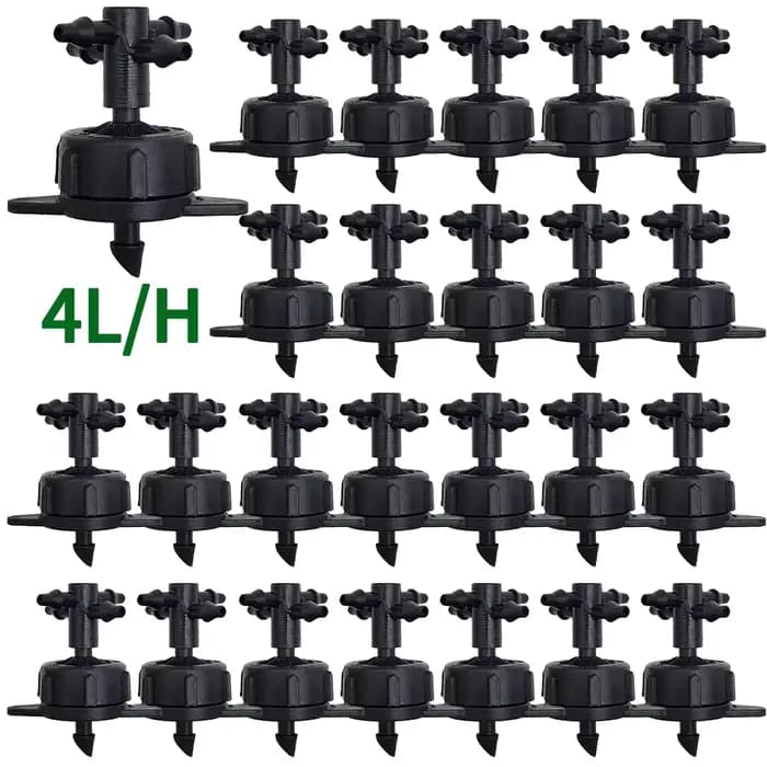 Goutteur d'irrigation à débit stable avec connecteur croisé à 4 voies, 2L, 4L, 8L, d'argile goutte à