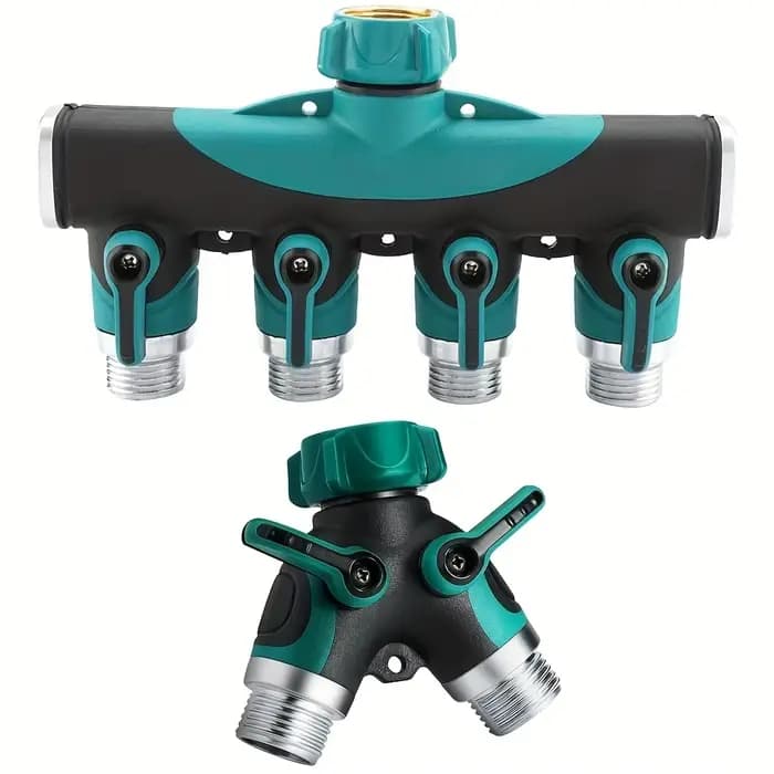 Séparateur de connecteur de tuyau 3/4 ", 4 voies, 2 voies, séparateur d'eau de jardin, adaptateur de
