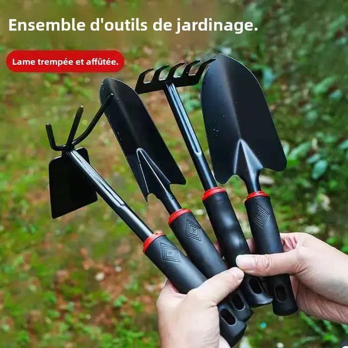 Pelle de jardinage, ensemble de quatre petites pelles