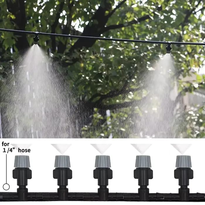 Système d'irrigation d'arrosage automatique 10-20M, buses de brumisation portables, tête de pulvéris