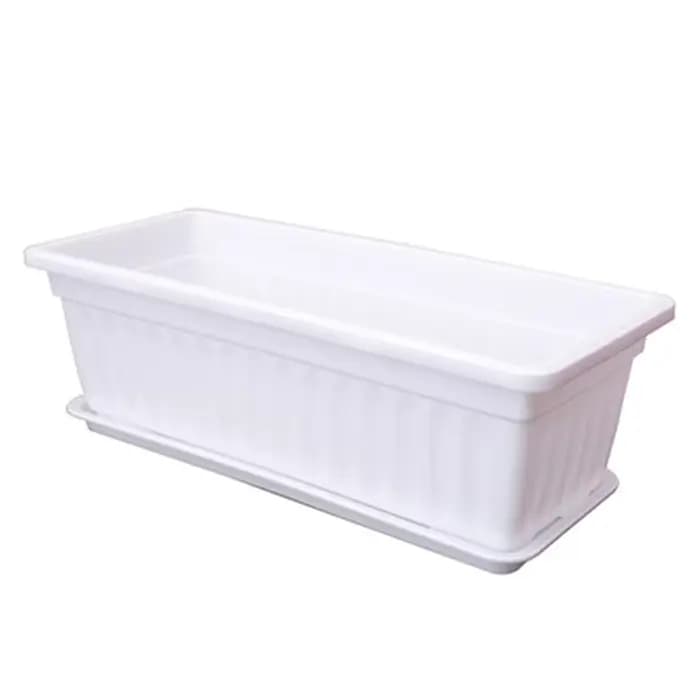 1 pot de fleurs rectangulaire en plastique pour balcon, jardinage intérieur, pots respirants pour pl