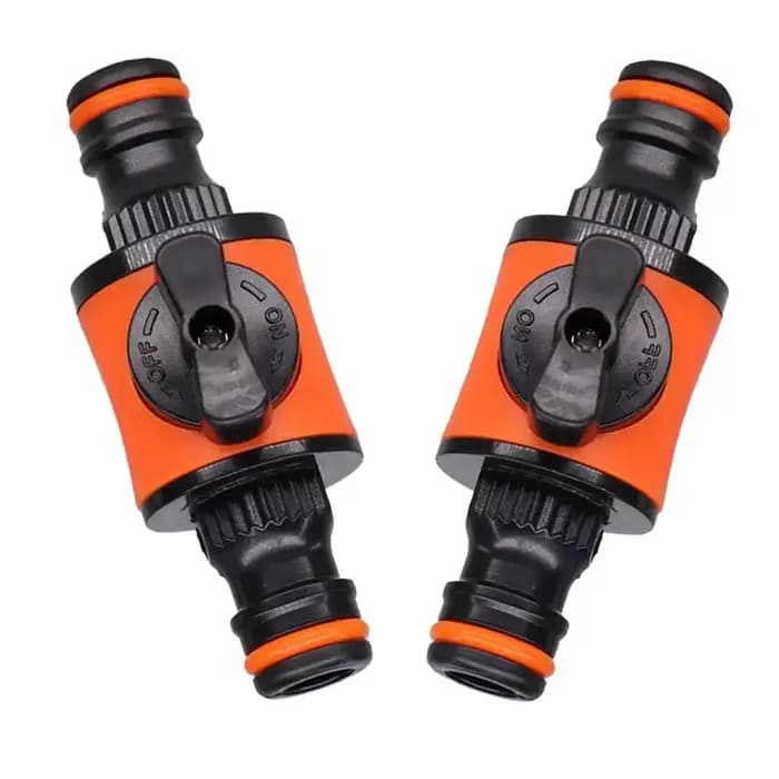 Raccord de Valve d'arrêt pour tuyau d'arrosage égal de 16MM, adaptateur de robinet de tube en plasti