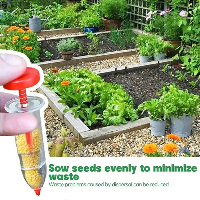 Sower de graines manuel – Jardinière manuelle à profondeur réglable pour légumes/fleurs