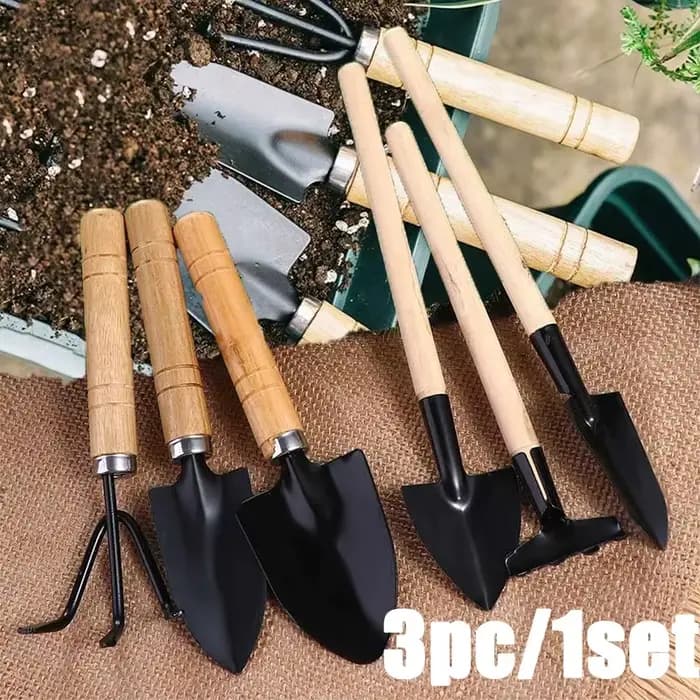 Ensemble d'outils de jardinage miniatures 3 pièces/1 set