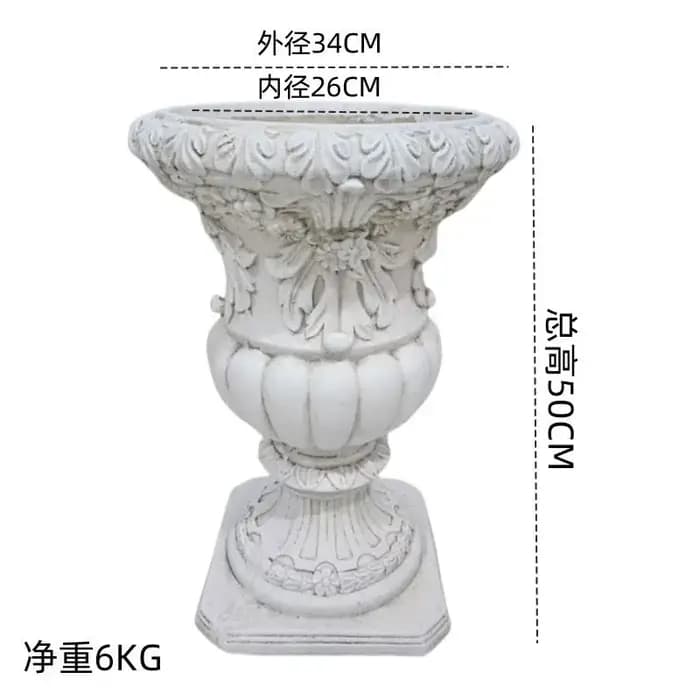 Pot de fleur en Relief de Style européen