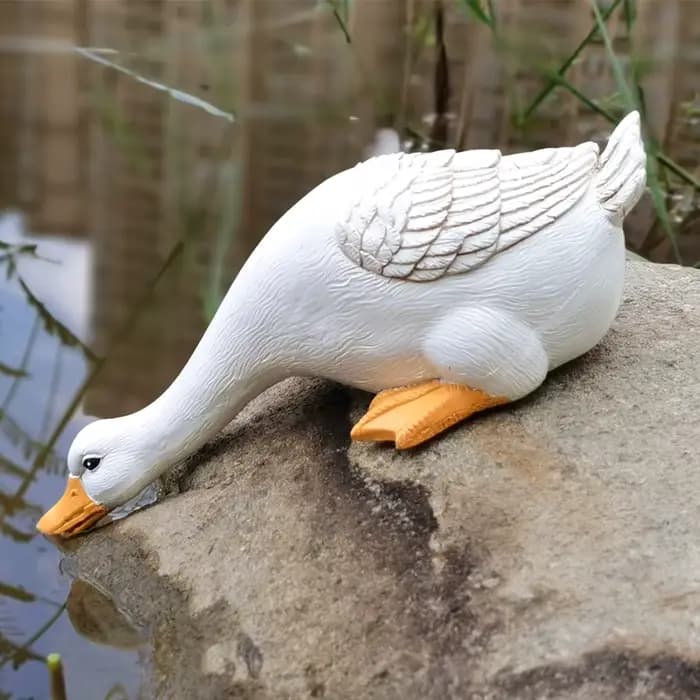 Statues de canard, ornement de paysage, modèle de Simulation d'animaux de ferme, jouet, poulet, cana