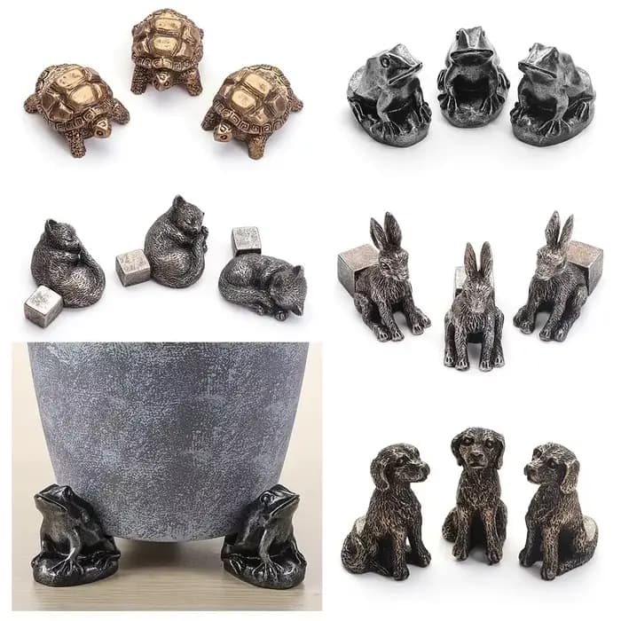 Pot de plante animale en résine pour l'extérieur, 3 pièces, Support de Pot de fleur, Support de bons