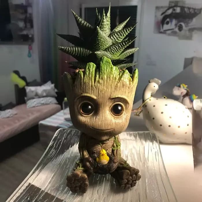 Populaire Groot Pot de fleur plantes bassin maison bureau décoration Figurines à la main Miniature modèle Figurine arbre homme ornement