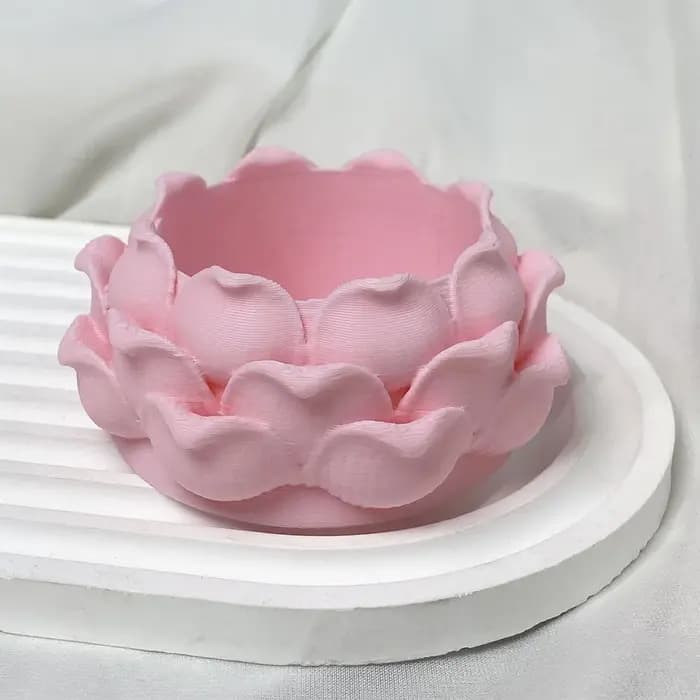 Pot de fleurs en plastique en forme de lotus pour plantes succulentes