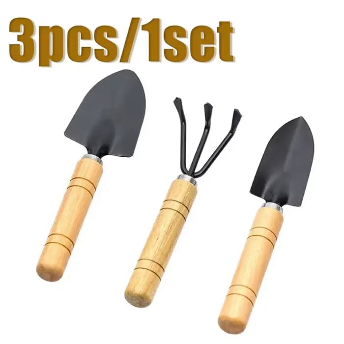 Ensemble d'outils de jardinage miniatures 3 pièces/1 ensemble, outils de jardinage portables de peti