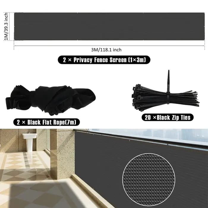 Filet de clôture de confidentialité pour balcon