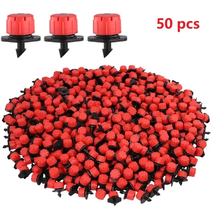 50/200 pièces Goutteurs émetteurs réglables 1/4'' pour micro-irrigation de jardin