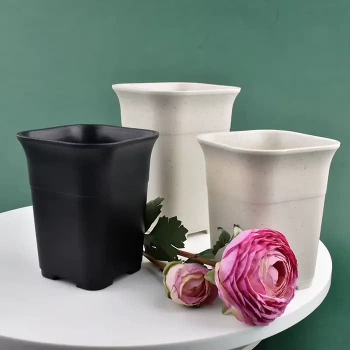 Pot de fleurs pour plantes carrées approfondies, pot de contrôle des racines, jardinière Lauren, hau