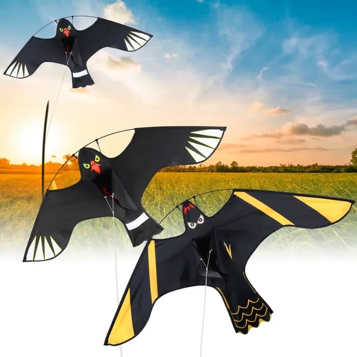 Faucon volant cerf-volant répulsif à oiseaux, décoration d'épouvantail, lutte antiparasitaire extéri