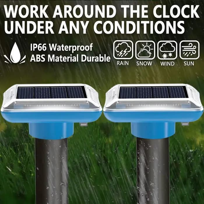 Répulsif pour animaux au sol, répulsif solaire, vibrant et bip, adapté au jardin et au verger