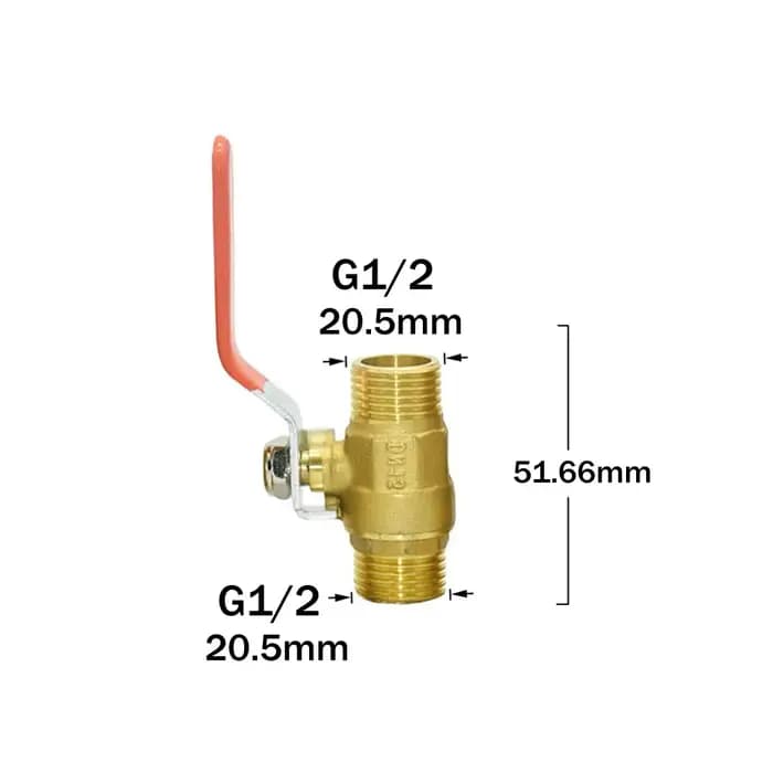 Robinet de connecteur à filetage mâle femelle en laiton 1/2 3/4 1 pouce