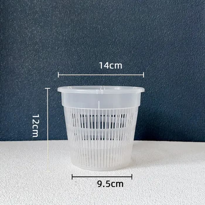 Pot de fleurs en plastique transparent pour fleurs d'orchidées