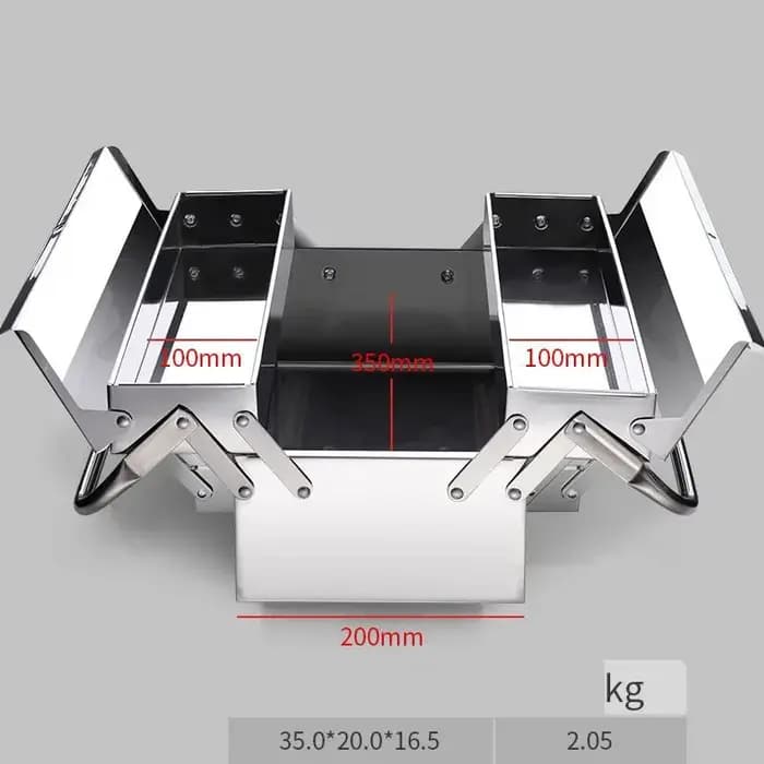 EvaluTool-Boîte de rangement mécanique en acier inoxydable
