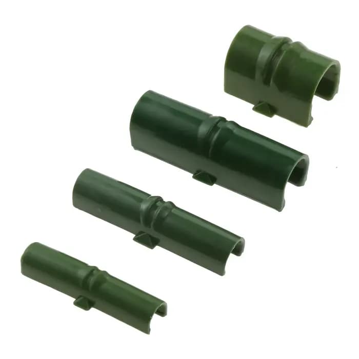 Clips de Film de tuyau de serre, cadre de fixation en plastique vert, pince de Tube, raccords de fil