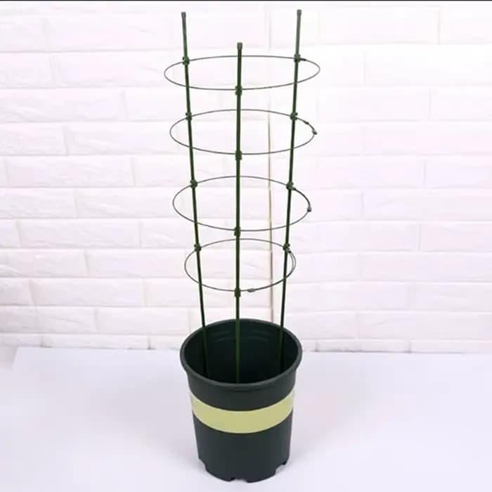 Vigne grimpante T1 pour plantes en pot, cadre de support en plastique enduit d'acier, treillis décor