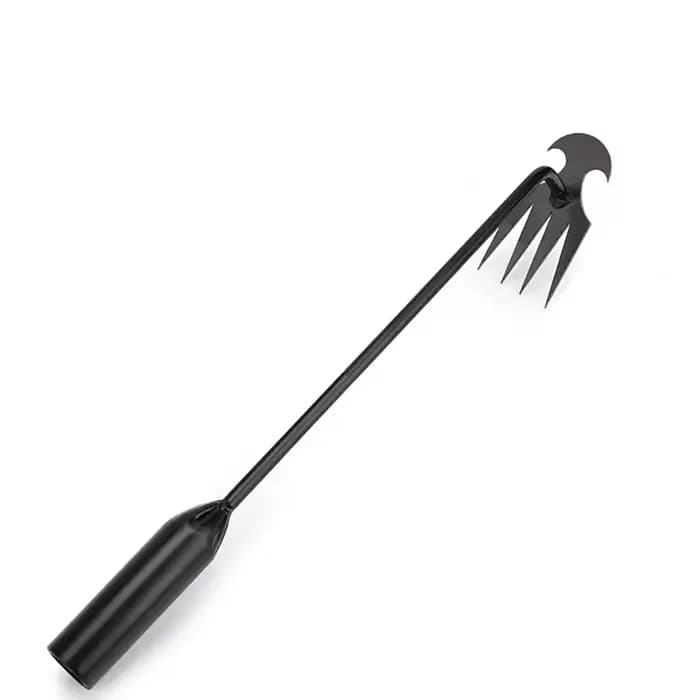 Désherbeur manuel multifonctionnel à 4 dents pour jardin - Outil de désherbage durable et portable pour le jardinage et la culture des légumes