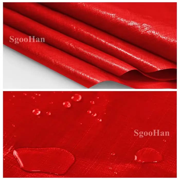 Bâche en PE rouge imperméable, auvent extérieur, voile d'ombrage, bâche de camping, bâche de bateau,