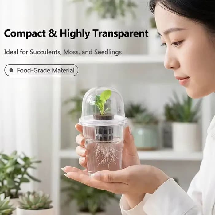 Pot de fleurs transparent Meshpot pour le contrôle des racines