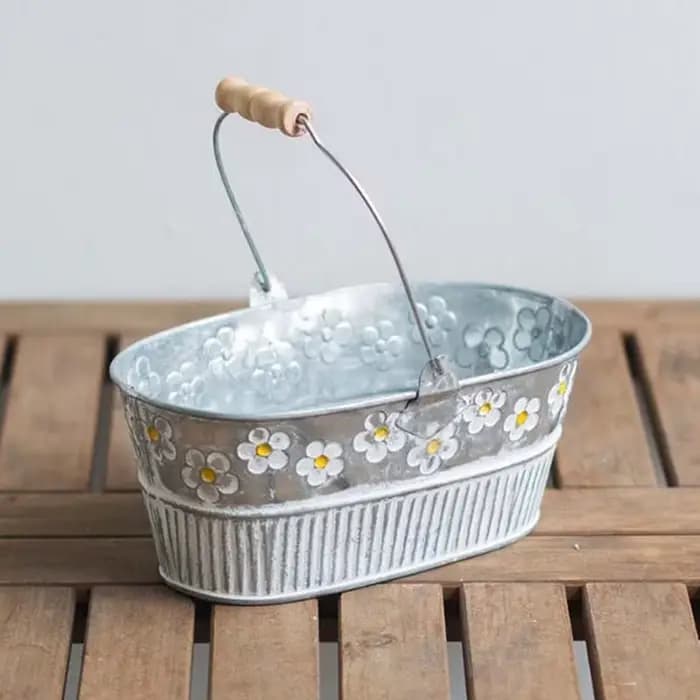 Pot de fleur en fer vintage, vase à fleurs de bureau, pot de fleurs pour plantes de balcon, E27