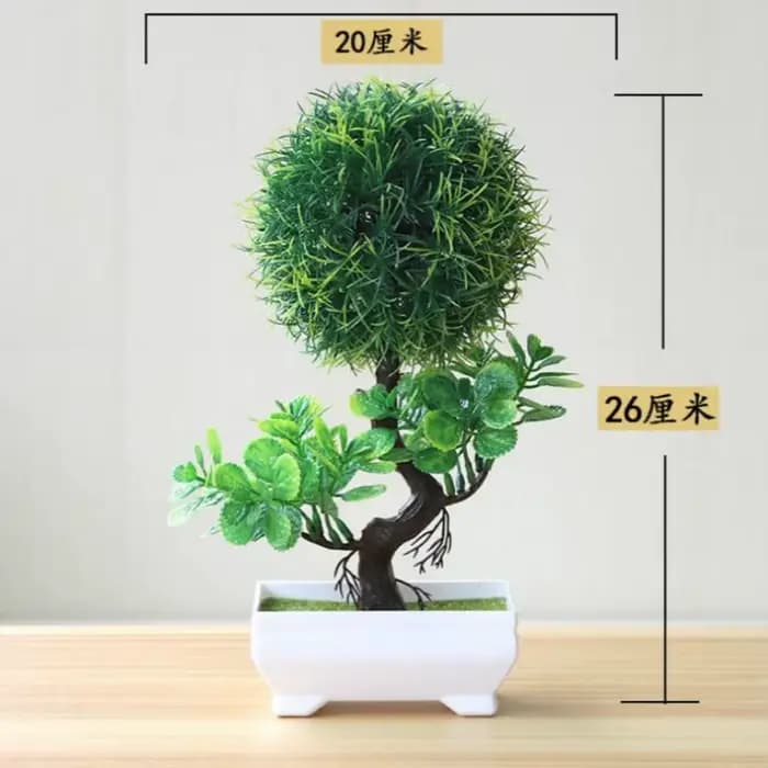 Nouvelles plantes artificielles vertes bonsaï petit arbre herbe fleur en pot bonsaï Halloween mariage fête de noël décor de bureau à domicile