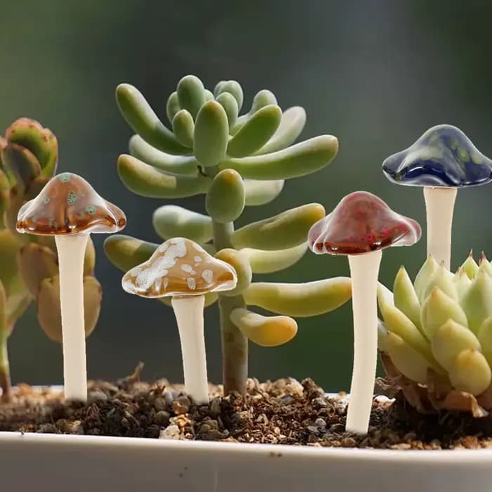 Statues de Toadstool, mélange de couleurs, ornements de jardin, sculptures de champignons miniatures