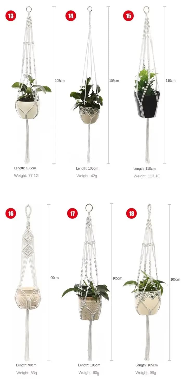 ConfronPlant-Cintre de plante en macramé fait à la main